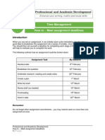 How To - Meet Assignment Deadlines PDF