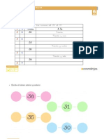 Números 30-39: tabla, escritura y orden