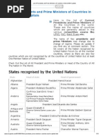 Download List of Presidents and Prime Ministers of Countries in World With Capitalspdf by princes663 SN179360622 doc pdf
