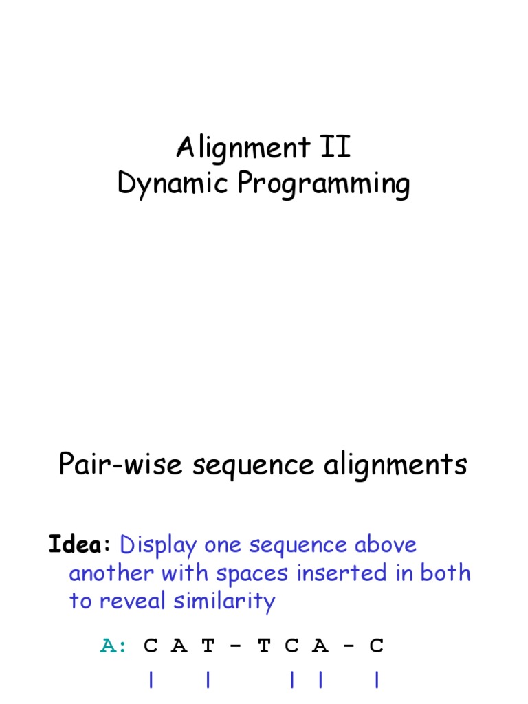 Dynamic Programming | Download Free PDF | Sequence Alignment ...