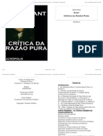 KANT - Crítica Da Razão Pura