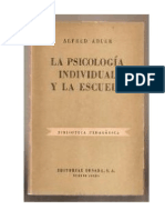 160062021 Adler Alfred La Psicologia Individual Y La Escuela PDF