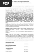 Contrato Social Por Transformação de Empresário