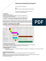 Formato Fisico para la Presentación de Proyectos