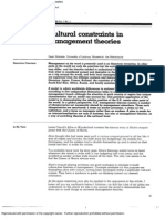 Cultural Constraints in MGMT Theories Hofstede