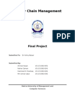 16347476 Supply Chain Management Project Report