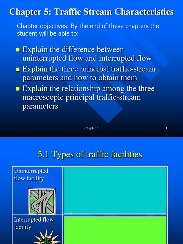 Traffic Stream Flow Characteristics | PDF | Traffic | Physics