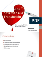 reacciones adversas a la transfucion