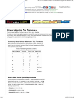 Linear Algebra For Dummies Cheat Sheet - For Dummies PDF