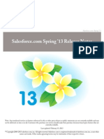 Salesforce Spring13 Release Notes