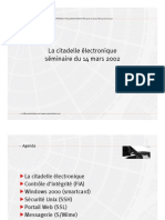 La Citadelle Électronique Séminaire Du 14 Mars 2002