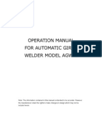 Operation Manual For Automatic Girth Welder Model Agw-1