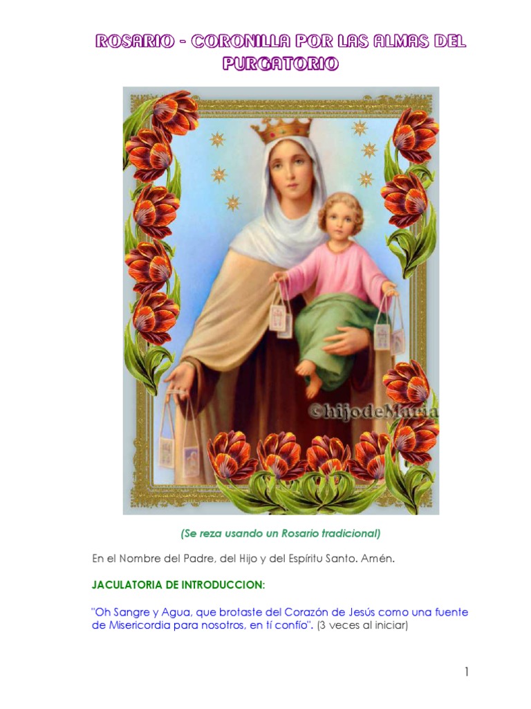 Rosario Para Las Almas Del Purgatorio