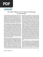 The Delhi Rape and The Social Challenge