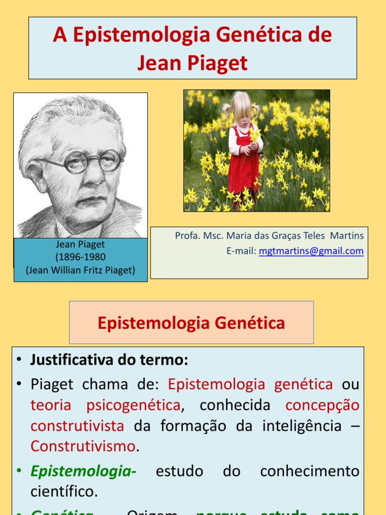 A Epistemologia Genética de Jean Piaget: Uma Análise dos Processos ...