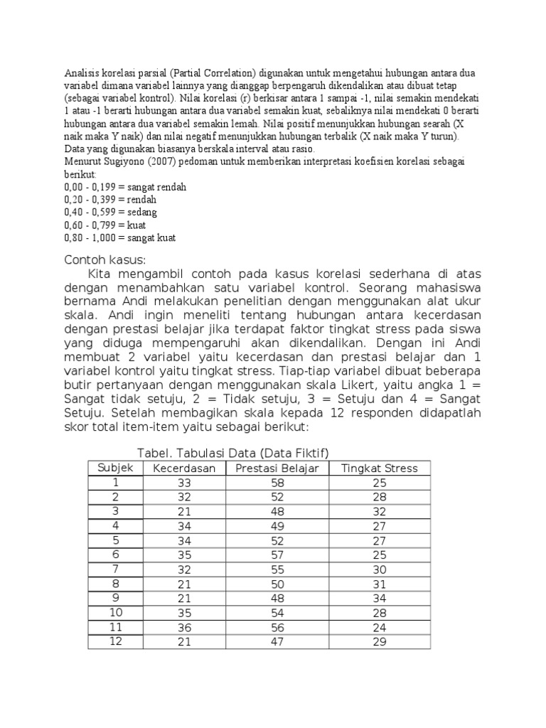 Analisis Korelasi Parsial Doc