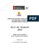 Cronograma de Plan de Trabajo - Direccion 2013