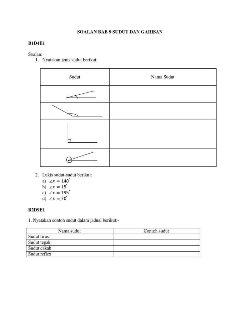 Bab 9 Sudut Dan Garis