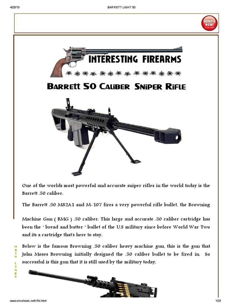 BARRETT LIGHT 50 | Rifle | Bullet