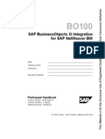 BO100 - Integration For SAP BW