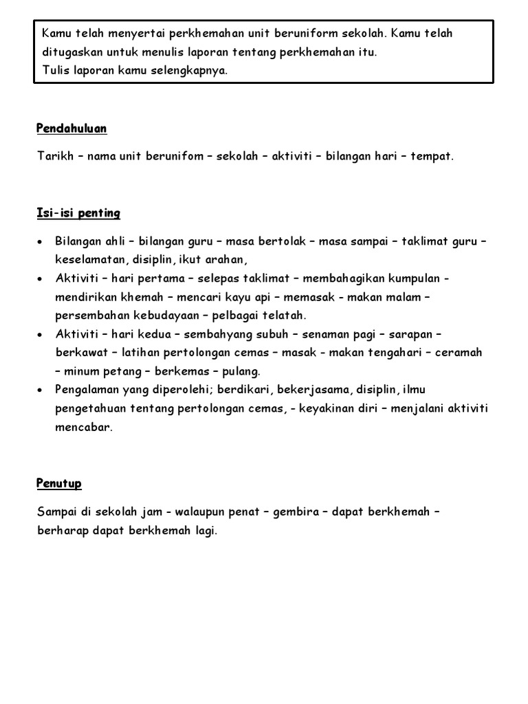 Soalan Perkhemahan Pdf