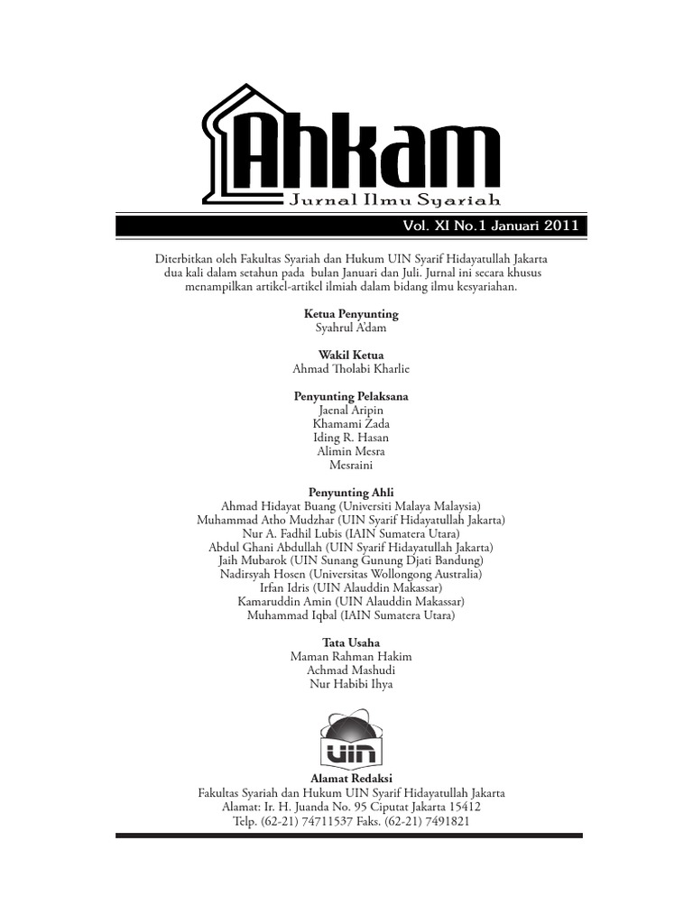 Jurnal Ahkam Vol XI No 1pdf