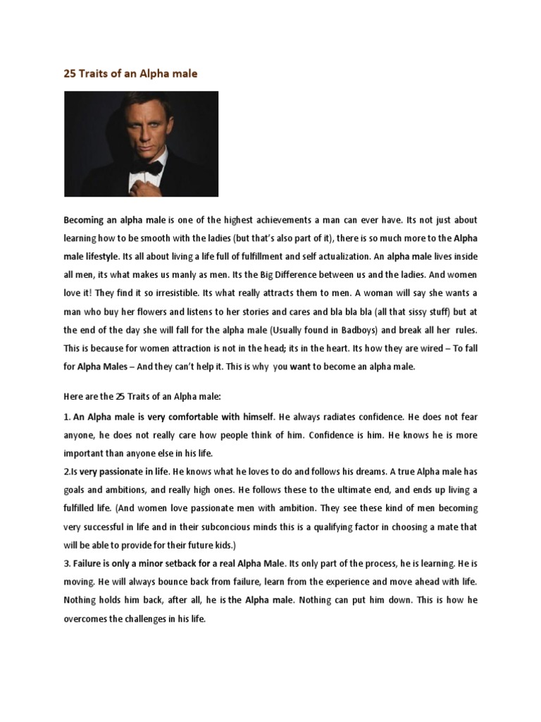 25 Traits of an Alpha Male | PDF | Bullying | Body Language