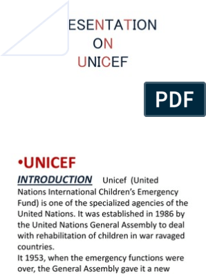 conclusion of unicef