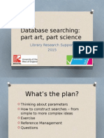 Database Searching - tips for researchers