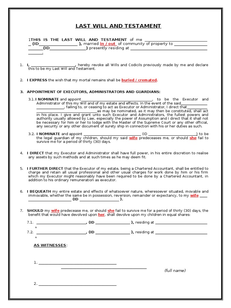 basic-sample-will-south-africa-with-legal-guardian-clause-pdf-will-and-testament-trust-law