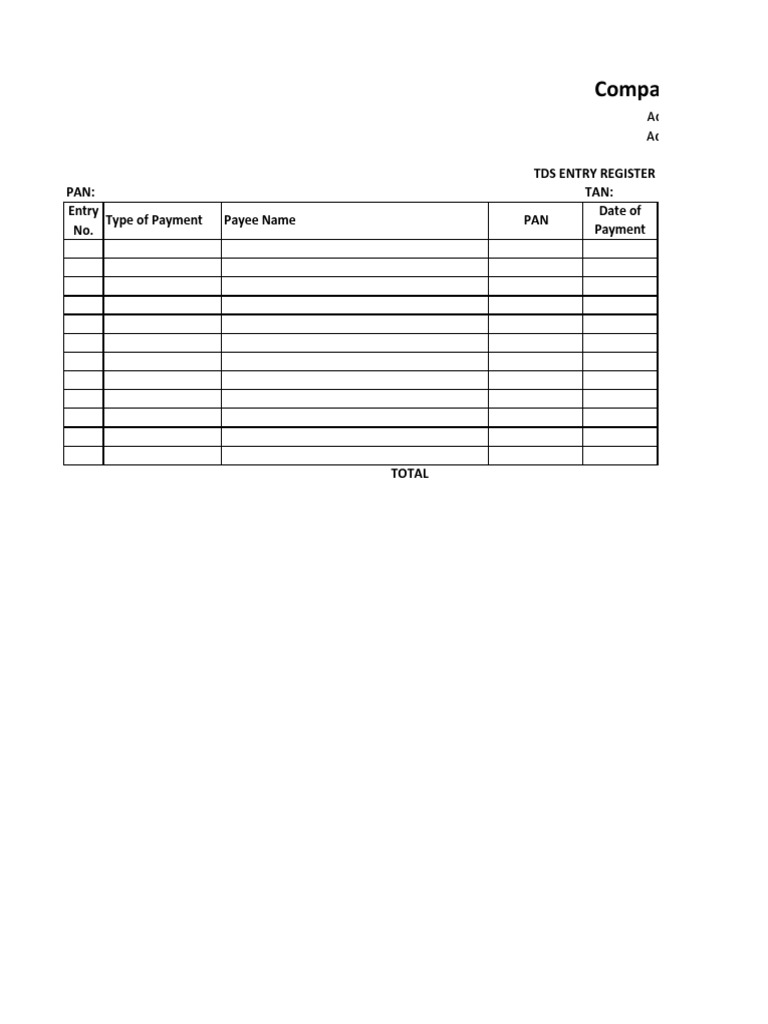 TDS Entry Register 2013-2014 | PDF