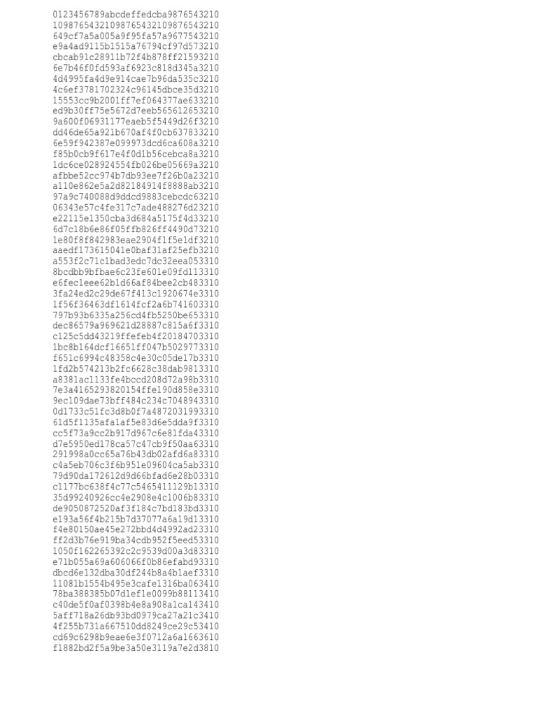Unique Hexadecimal Data Strings | PDF
