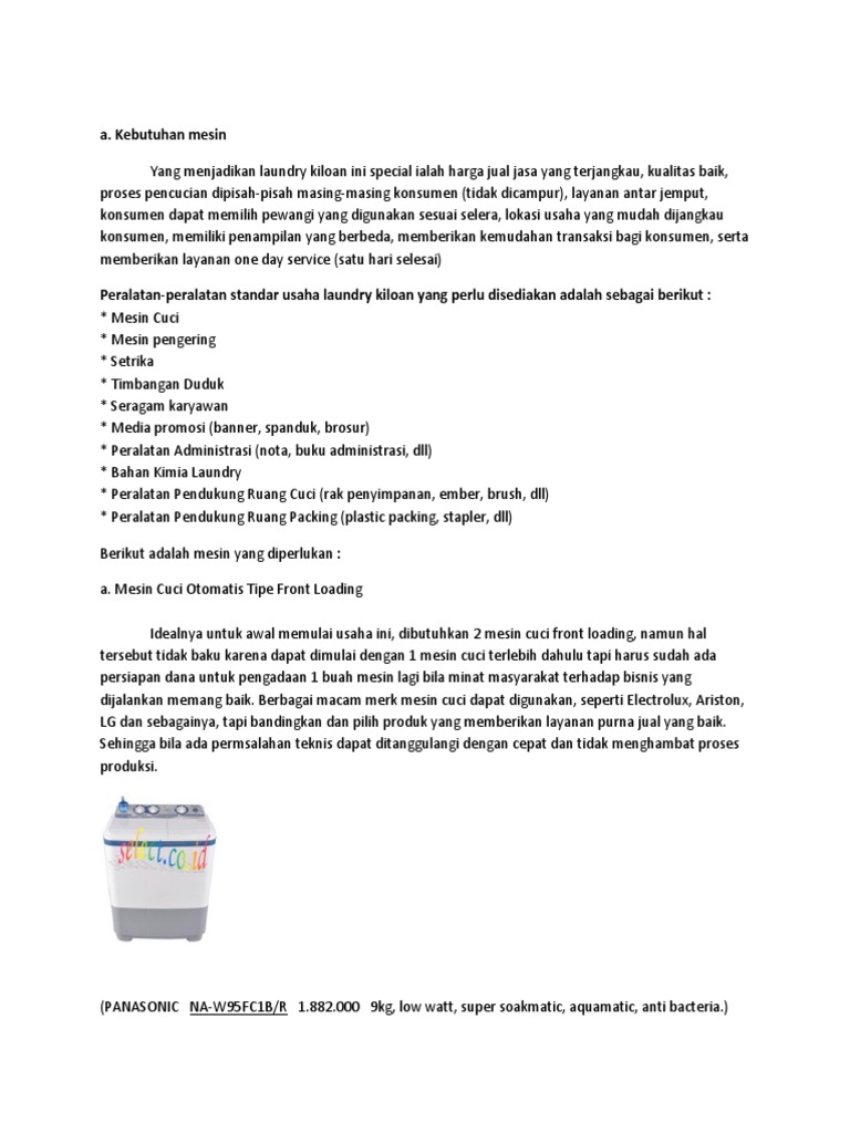 Gambaran Umum Usaha Laundry Kiloandocx