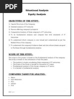 Situational Analysis Equity Analysis: Objectives of The Study