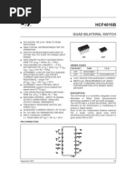 HCF4016B: Quad Bilateral Switch