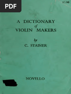 A Dictionary of Violin Makers | PDF | Violin | Music Production A Dictionary of Violin Makers | PDF | Violin | Music Production
