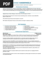 Denise Vanderweele Resume - Shortened