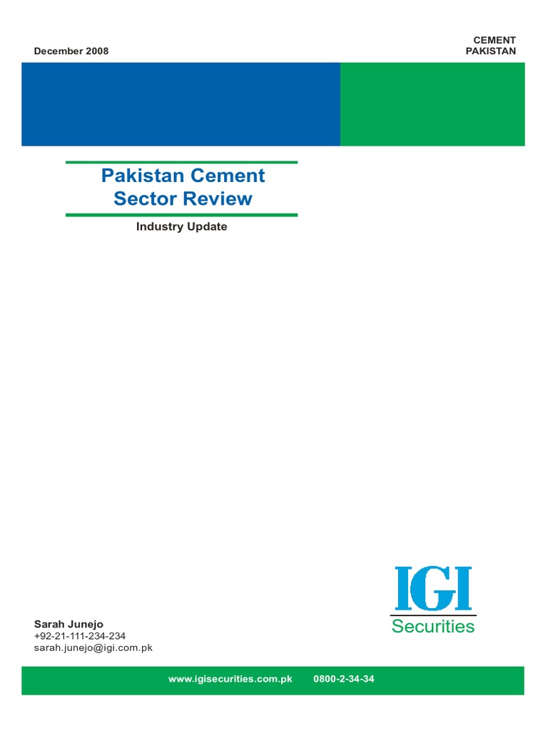 Pakistan Cement Industry Update PDF | PDF | Swap (Finance) | Equity ...