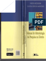 MANUAL de Metodologia Da Pesquisa No Direito - Orides Mezzaroba - Claudia Servilha Monteiro