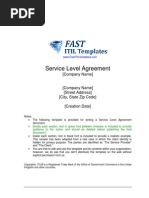 Service Level Agreement
