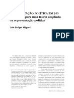 Luis Felipe Miguel - Representação Política em 3-D, elementos para uma teoria ampliada