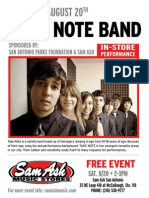 Take Note Band: Saturday, August 20