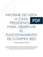 Informe de Visita A Casa Presidencial para Ver El Funcionamiento de Compra Red