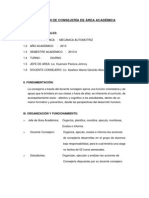 Plan de Consejería de Área Académica