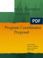 Program Coordinator Proposal