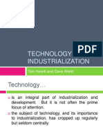 TECHNOLOGY AND INDUSTRIALIZATION