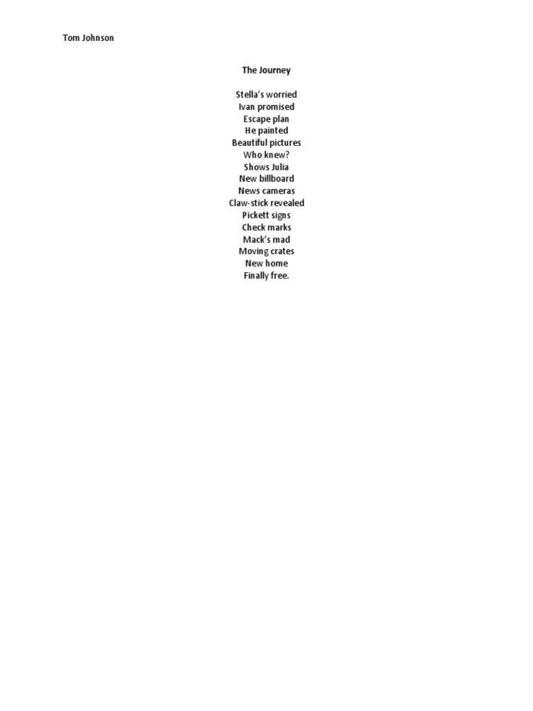 The Journey-Two Word Poem | PDF