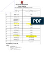 Language Program Course Schedule and Units