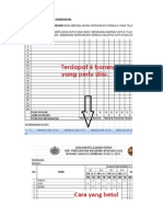 Borang Analisis Kembara (BM Menulis), Fasa 1, 2013 - Pra Cahaya