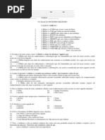 AVALIAÇÃO DE ENSINO RELIGIOSO 6º ANO MATUTINO